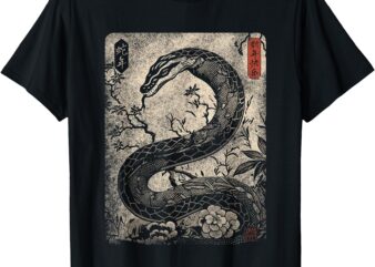 Vintage Distressed Year of the Snake 2025 Chinese New Year T-Shirt