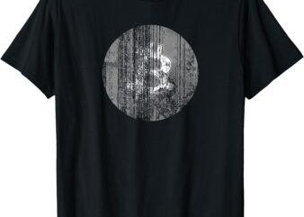 Vintage Grayscale Distressed Bitcoin Logo Design, BTC Crypto T-Shirt