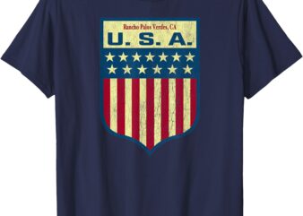 Vintage Rancho Palos Verdes CA USA 4th of July T-Shirt