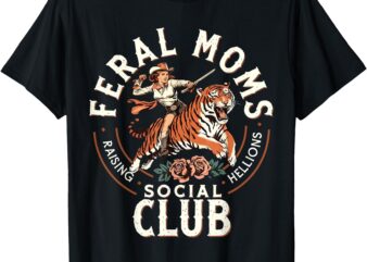 Vintage Somebody’s Feral Wife Feral Moms Social Club Mama T-Shirt