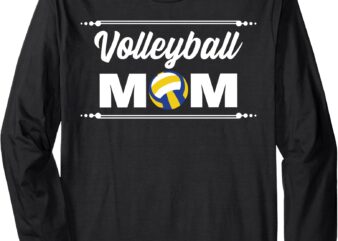 Volleyball Mom Mother Cute Gift Long Sleeve T-Shirt