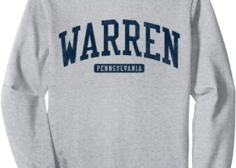 Warren Pennsylvania PA College University Style Blue Sweatshirt