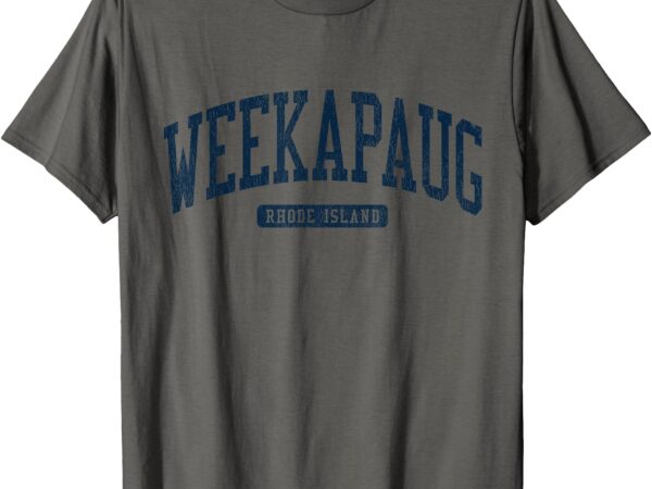 Weekapaug rhode island ri college university style blue t-shirt