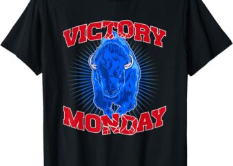 Western NY Pride – Blue and Red Buffalo Victory Monday T-Shirt