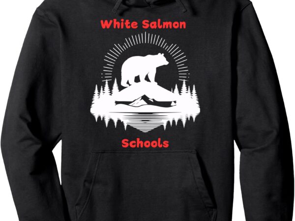 White salmon schools bear pullover hoodie t shirt design for sale