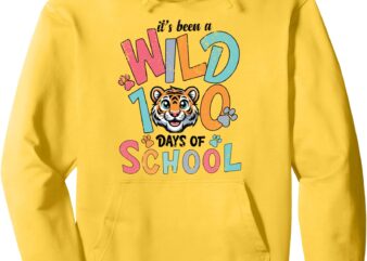 Wild 100 Days of School Kids 100th Day of School Boys Pullover Hoodie