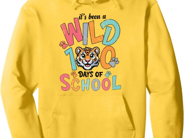 Wild 100 days of school kids 100th day of school boys pullover hoodie t shirt design for sale