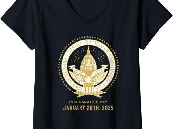 Womens 47th presidential inauguration president donald trump 2025 v-neck t-shirt