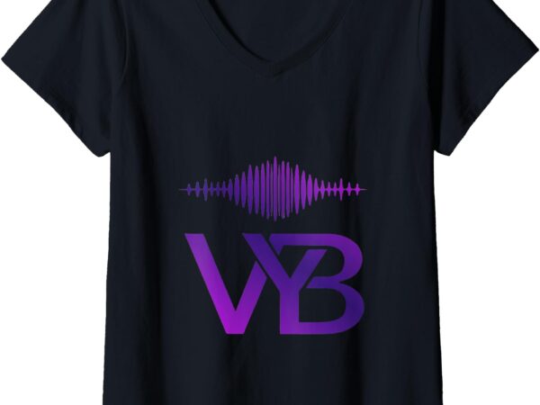 Womens feel the vyb v-neck t-shirt