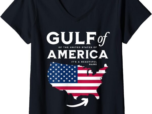 Womens gulf of us america v-neck t-shirt