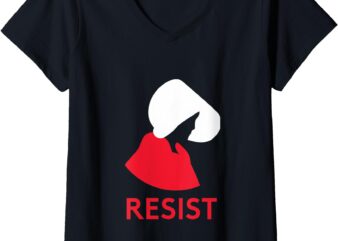 Womens Handmaid Resist Feminist Protest V-Neck T-Shirt