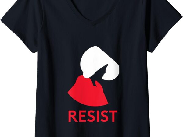 Womens handmaid resist feminist protest v-neck t-shirt