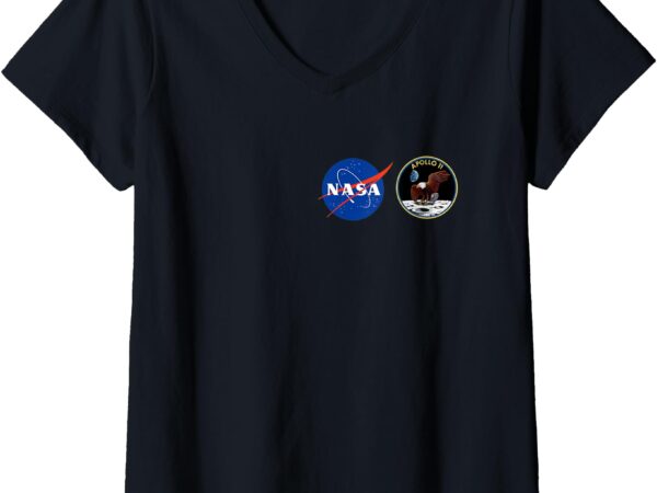 Womens nasa apollo 11 insignia – apollo’s 50th anniversary v-neck t-shirt