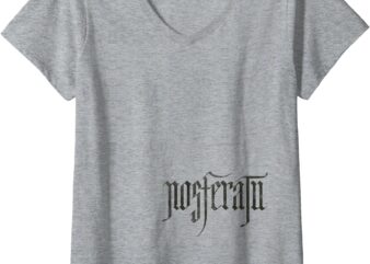 Womens Nosferatu Von Franz Ominous Quote V-Neck T-Shirt