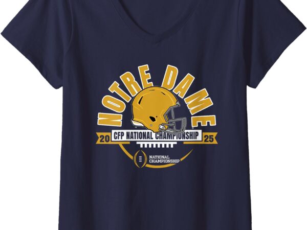 Womens notre dame fighting irish national championship 2025 cfp v-neck t-shirt