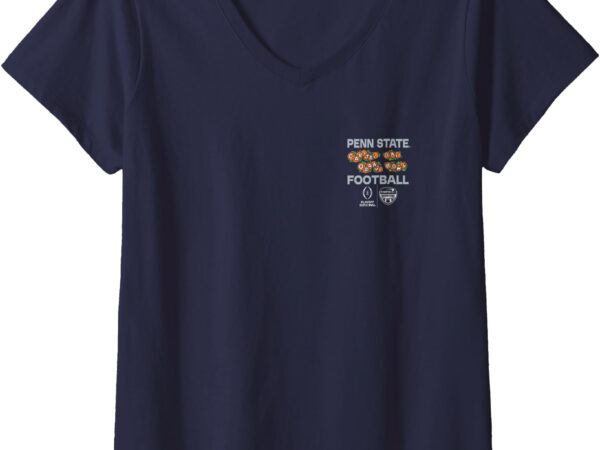 Womens penn state nittany lions cfp orange bowl 2024-25 navy back v-neck t-shirt