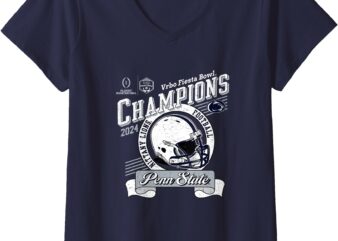 Womens Penn State Nittany Lions Fiesta Bowl Champs 2024 Navy V-Neck T-Shirt