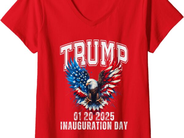 Womens trump inauguration 2025 president 75th ceremony souiveneer v-neck t-shirt