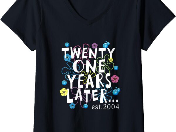 Womens twenty one years later 21 year old birthday gifts women men v-neck t-shirt