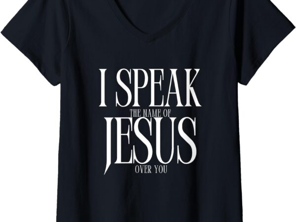 Womens the name of jesus v-neck t-shirt