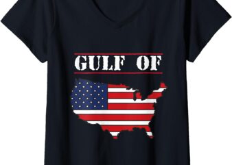 Womens Trump Gulf of United States of America Men V-Neck T-Shirt