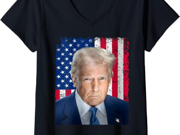 Womens trump presidential portrait v-neck t-shirt