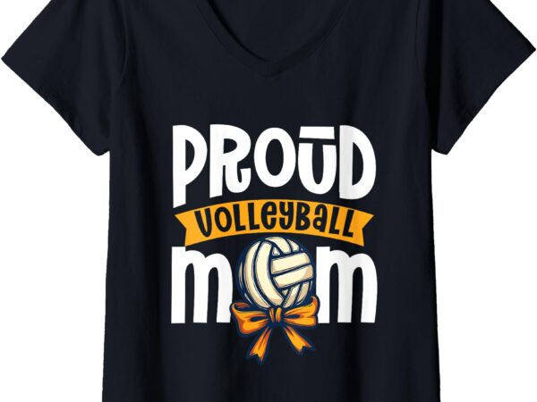 Womens volleyball mom v-neck t-shirt