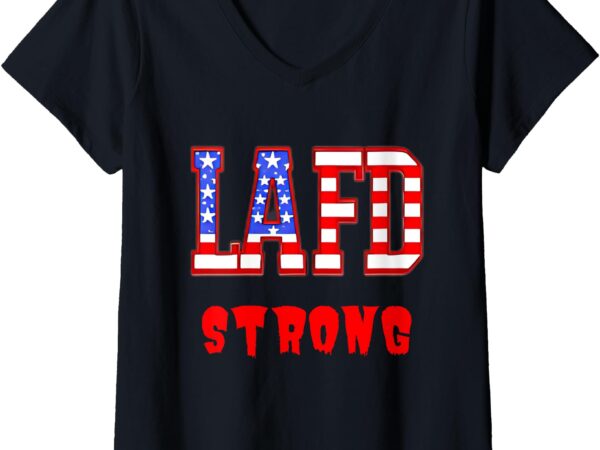 Womens lafd strong v-neck t-shirt