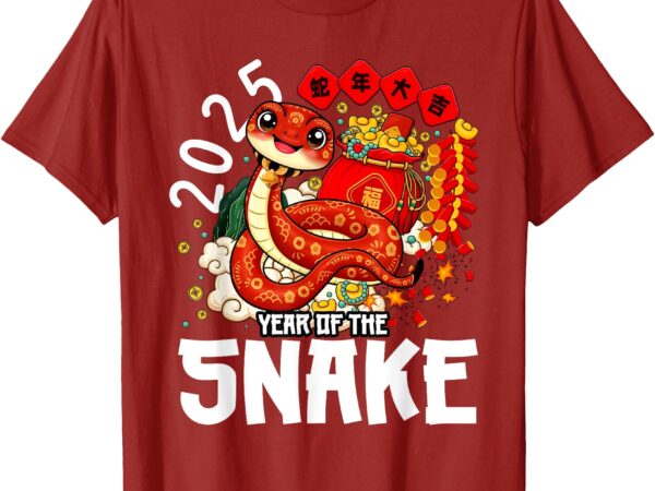 Year of the snake 2025 chinese new year 2025 red snake t-shirt