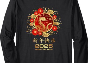 Year Of The Snake 2025 Chinese New Year Long Sleeve T-Shirt