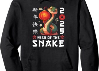 Year Of The Snake 2025 Lunar New Year Chinese New Year 2025 Pullover Hoodie