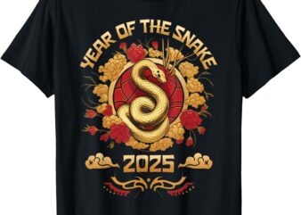 Year Of The Snake 2025 Lunar New Year Chinese New Year Gifts T-Shirt