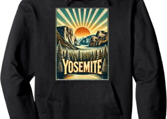 Yosemite Tunnel View Half Dome El Capitan View Pullover Hoodie