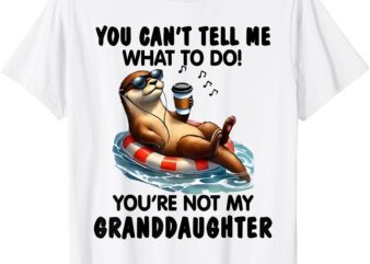 You Cant Tell Me What to Do Youre Not My Granddaughter Otter T-Shirt