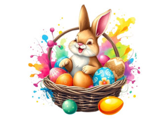 Easter Sunday Bunny Rabbit Graphics t-shirt design png & jpeg designs – download instantly