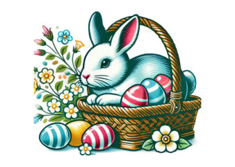 Colourful Easter Bunny Rabbit t-shirt design