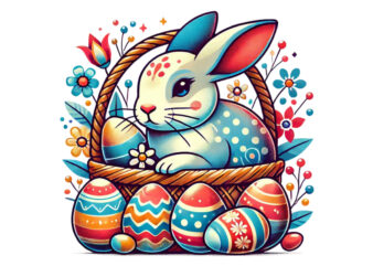 Cute Easter Sunday Bunny Rabbit t-shirt design