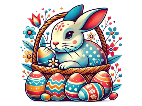 Cute easter sunday bunny rabbit t-shirt design