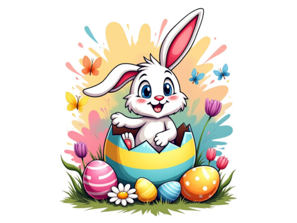 Easter sunday rabbit bunny graphics t-shirt design