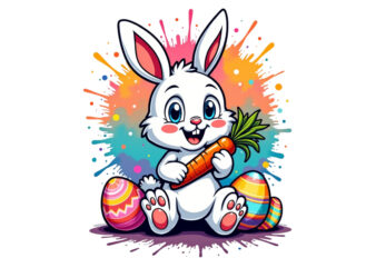 Easter Sunday Rabbit Bunny Graphics t-shirt design