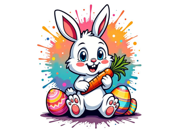 Easter sunday rabbit bunny graphics t-shirt design