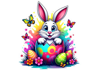 Rabbit Bunny Graphics t-shirt design png & jpeg design