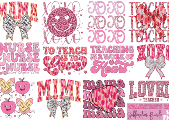 Retro Valentine’s Day PNG Bundle