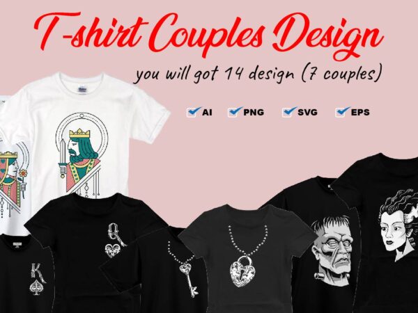 T-shirt couple designs collection