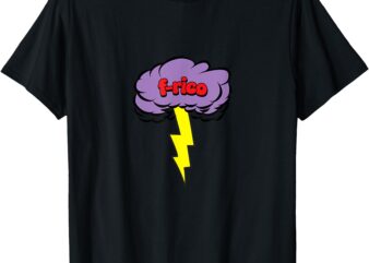 f-rico Lightning Bolt & Cloud Local Artist Los Angeles T-Shirt