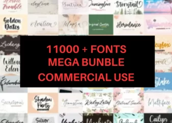 11.000 Font Mega pack