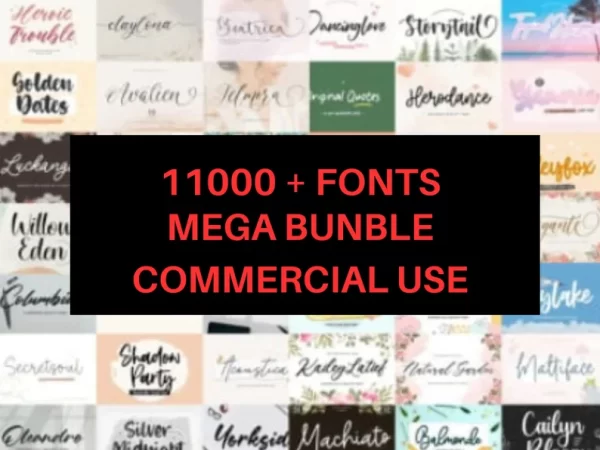 11.000 font mega pack