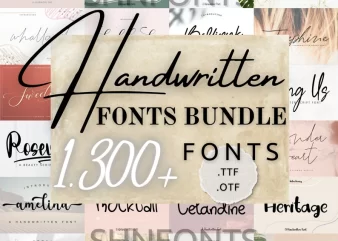 1300 HAND WRITTEN FONT