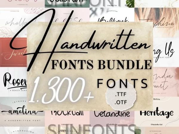 1300 hand written font