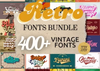 400 Retro fonts